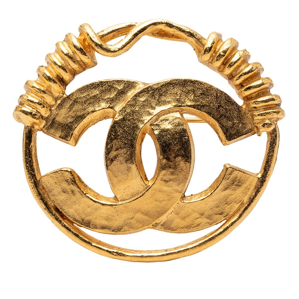 Chanel Gold Plated Cc Spring Round #300081C59B